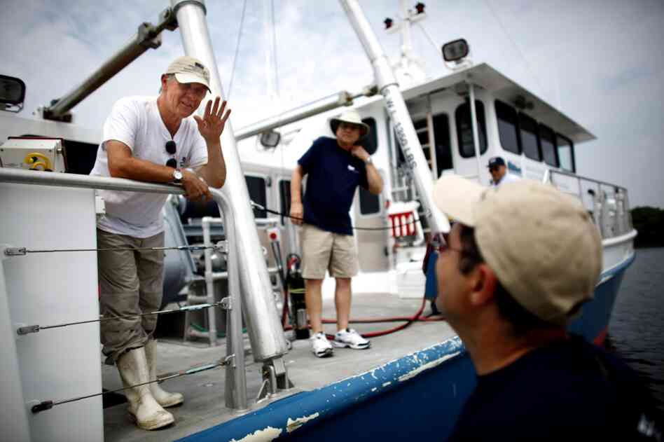 Boynton gets plenty of visitors aboard the Rachel Carson; it's a favorite assignment for students — as well as University of Maryland Center for Environmental Science staff — to get out on the bay.