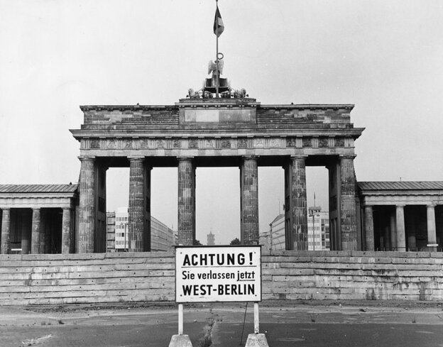 Following World War II, Germany and the city of Berlin were divided into democratic West and communist East. Historic Brandenburg Gate became a symbol of the divide.