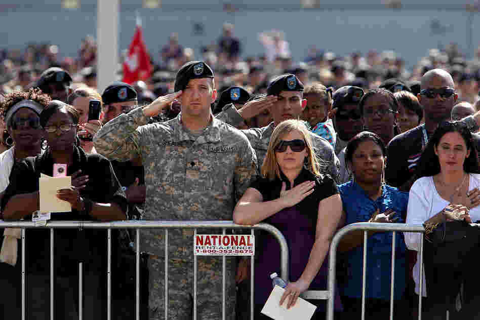 Mourners attend the memorial service Tuesday in honor of 13 victims of the shooting rampage in Fort Hood, Texas. 