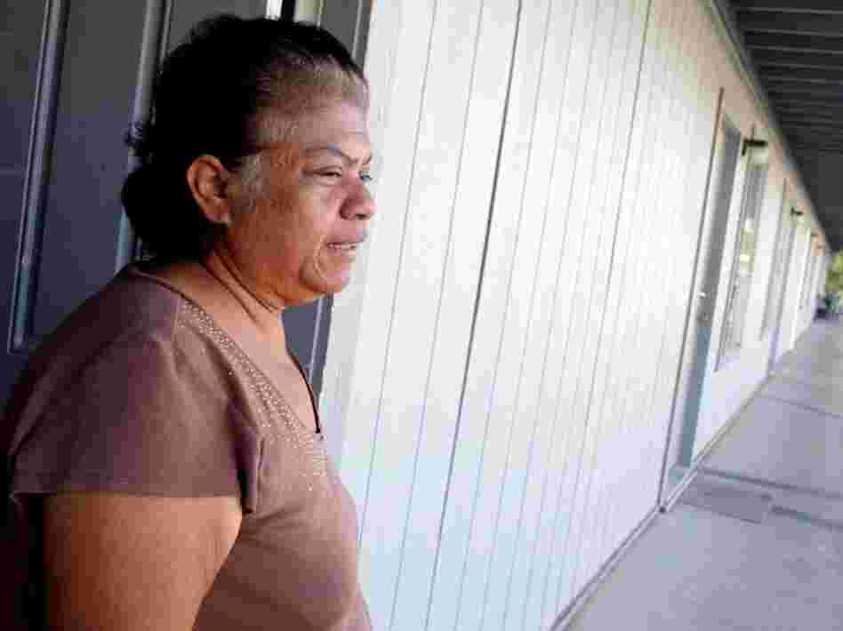 Patricia Villa, next-door neighbor to Hasan, stands in her apartment doorway in Killeen. A day before Hasan allegedly went on a shooting spree at the Fort Hood Army Base, he gave Villa furniture, clothing and a copy of the Quran.  