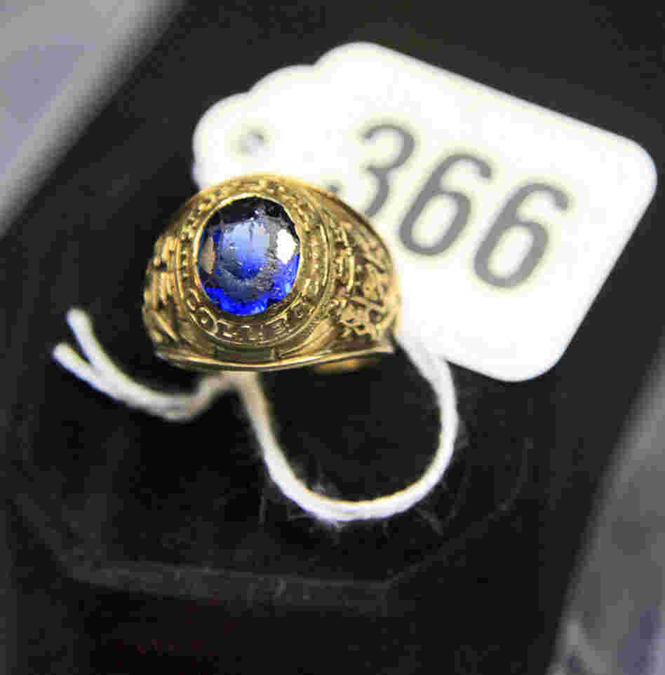 His 1960 Hofstra College school ring is engraved with "BLM - BA." 