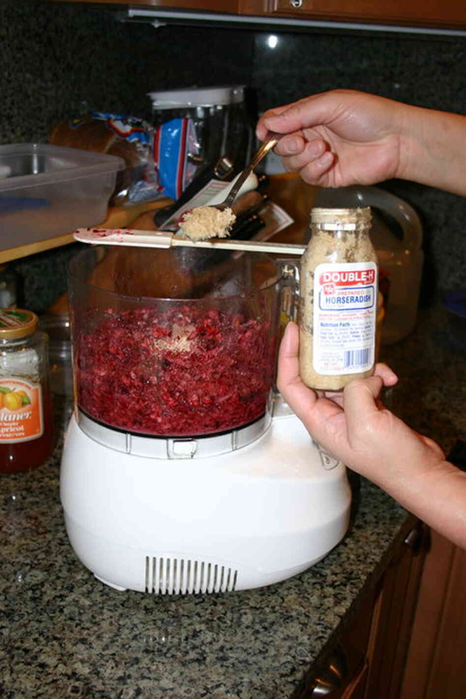 Add horseradish...