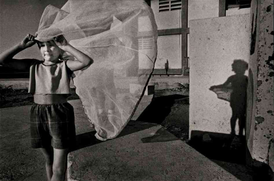"This was my first good picture in Cuba," Ernesto Bazan says of this  girl playing bride in Havana in 1993.