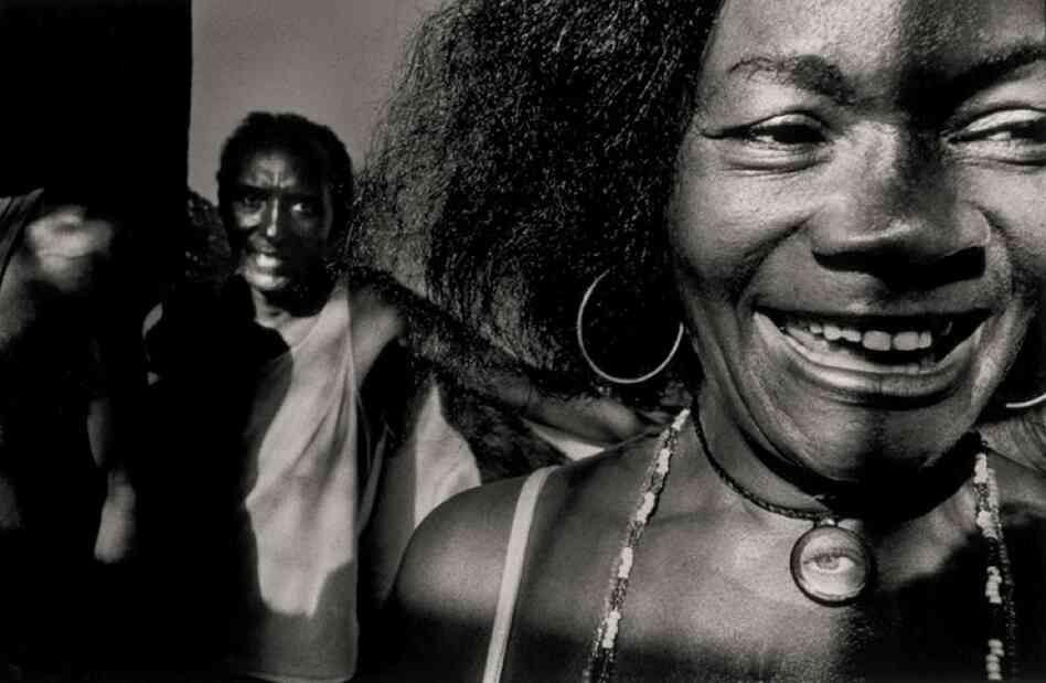 A woman dances during a Santeria ritual in Camagüey, 2002.