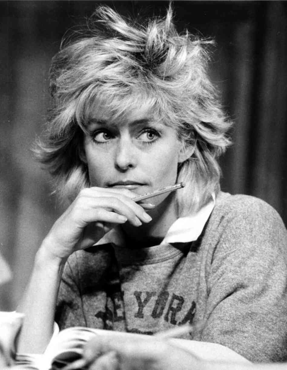 Farrah Fawcett at rehearsal for the off-Broadway show Extremities, at the Westside Arts Theater in New York,  May 11, 1983.