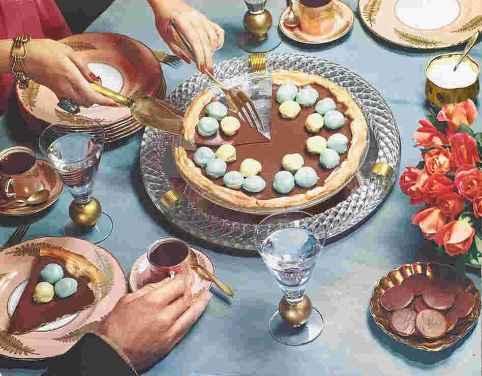 Chocolate pie, photograph for use in McCall's Magazine, circa 1944