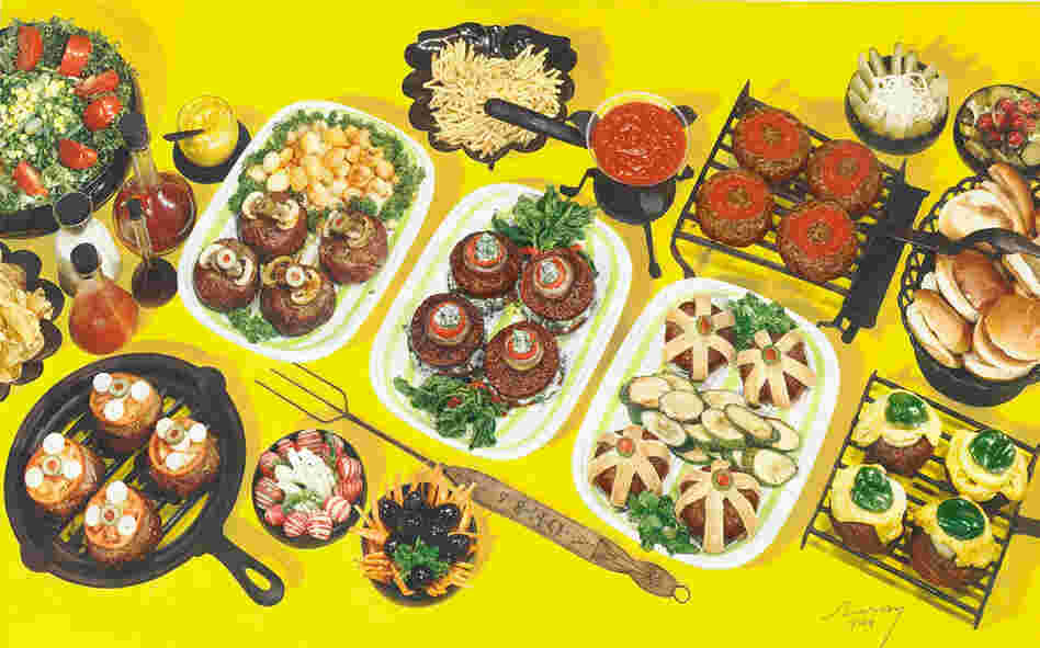 Hamburger spread, photograph for use in McCall's Magazine, circa 1944