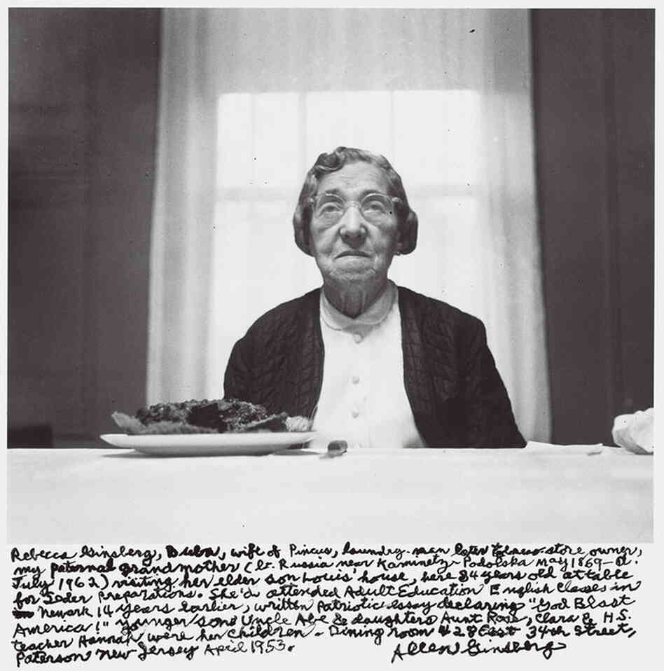 "Rebecca Ginsberg, Buba, wife of Pincus, laundry-man later tobacco-store owner, my paternal grandmother ... Paterson New Jersey April 1953."