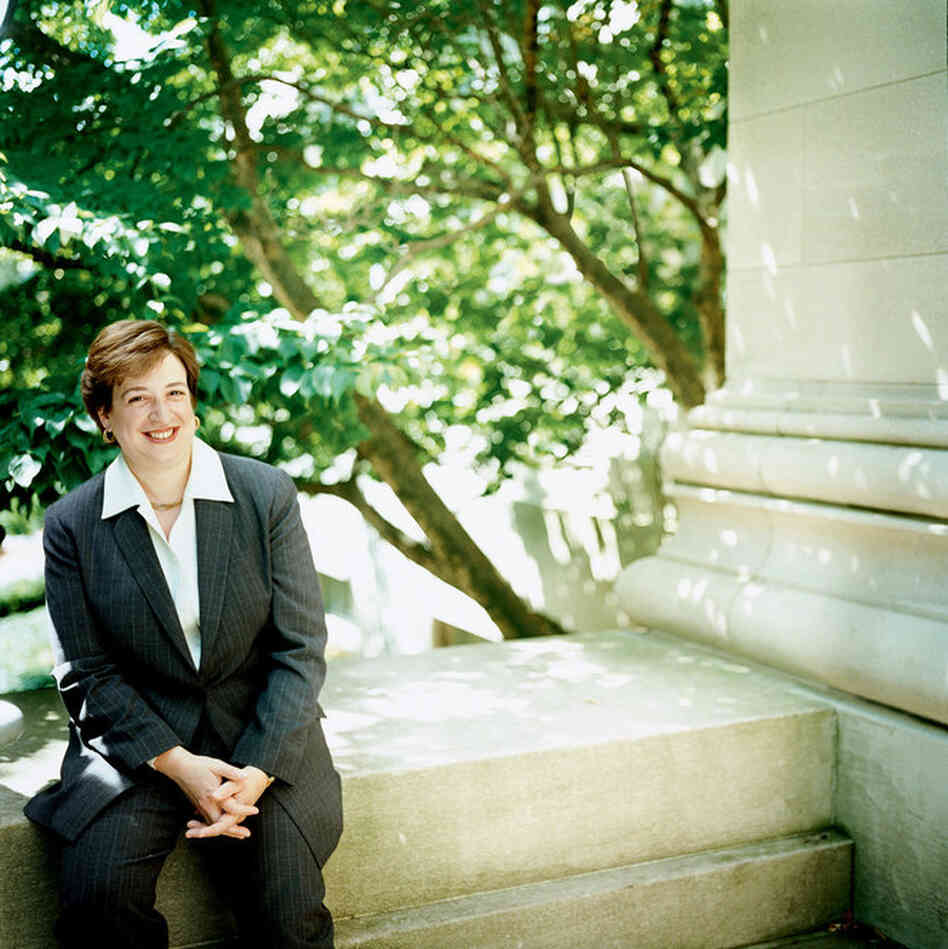 Kagan, who graduated from Harvard Law School in 1986, became the first female dean of the school in 2003. Here, she is pictured in an official portrait in Cambridge, Mass., in 2004. 