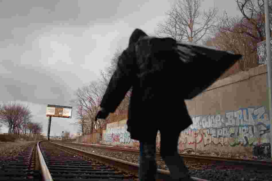 Lisa leaves her home in the tunnel for shelter housing that she'll share with her companion Chuck. They are on a list to receive an apartment.