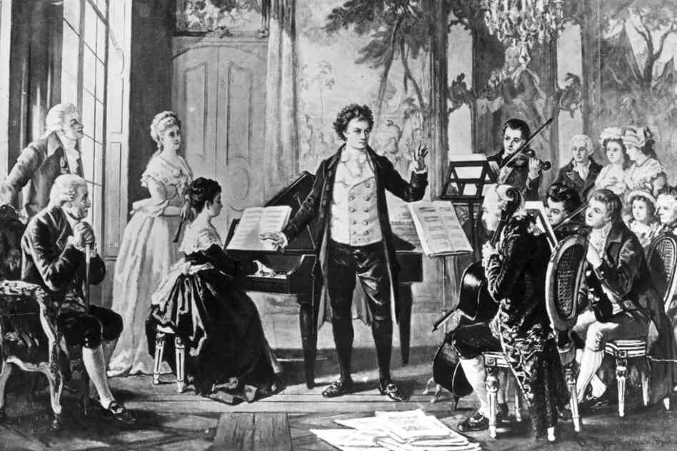Ludwig van Beethoven, center, German composer, 5 feet 4 inches 