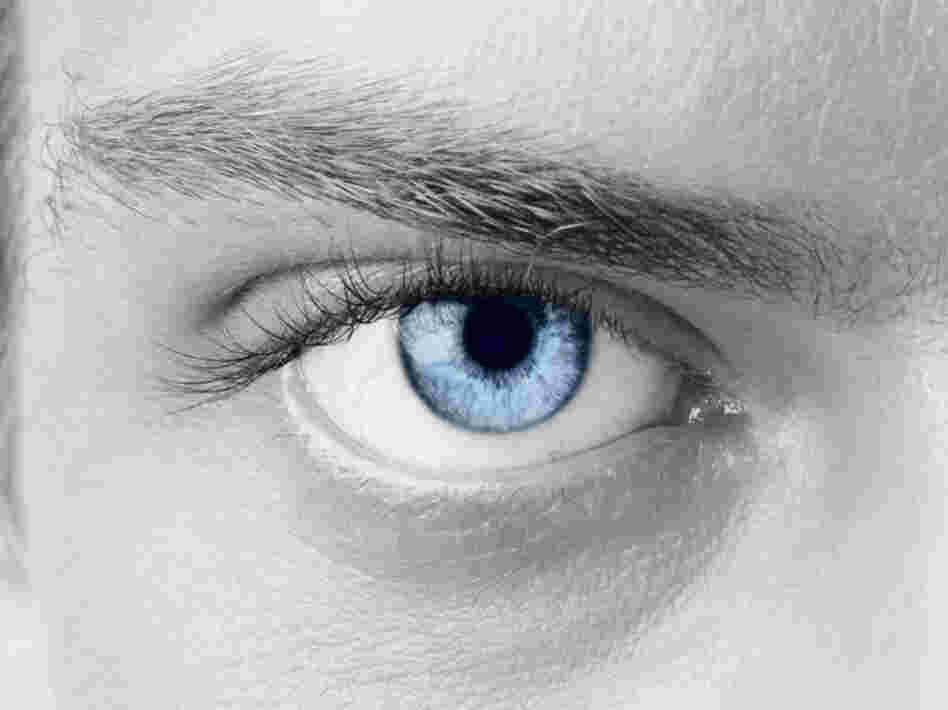 a man with a blue eye a man with a blue eye