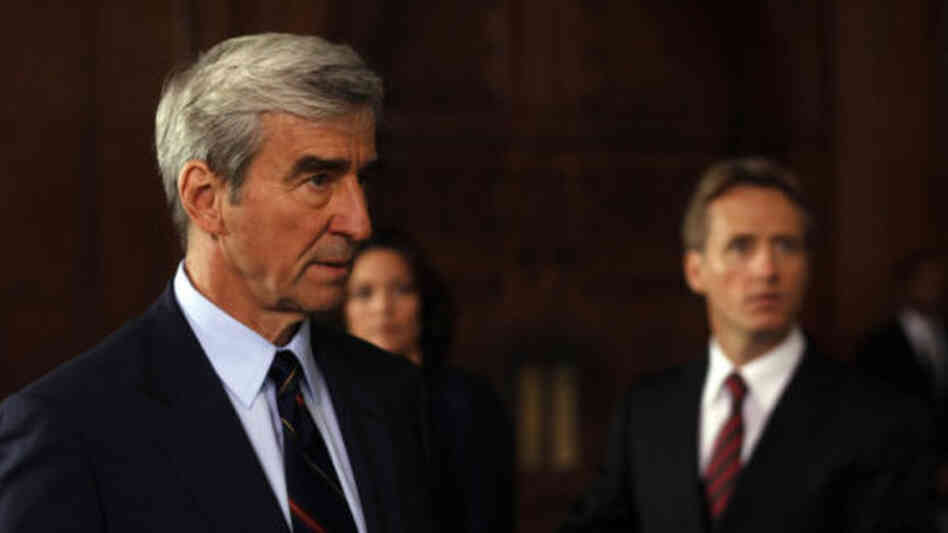 Sam Waterston and Linus Roache of Law & Order Sam Waterston and Linus Roache of Law & Order