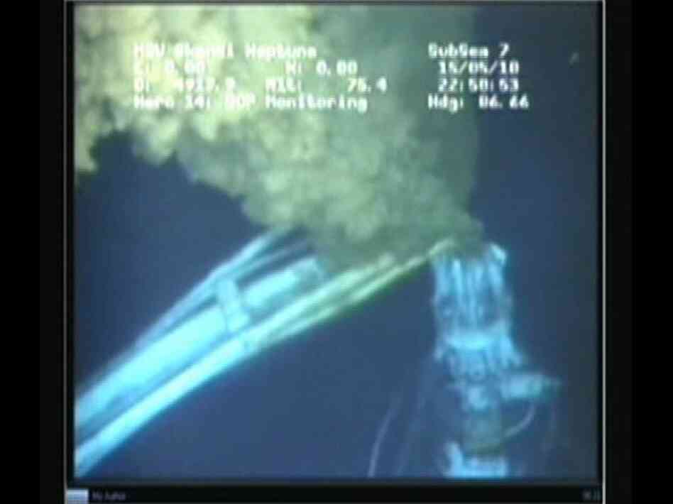 This undated frame grab image received from BP and provided by the Senate Environment and Public Works Committee shows details of the oil spill in the Gulf of Mexico. BP has agreed to display a live video feed of the oil gusher on the Select Committee on Energy Independence and Global Warming Committee's website beginning Thursday evening. 