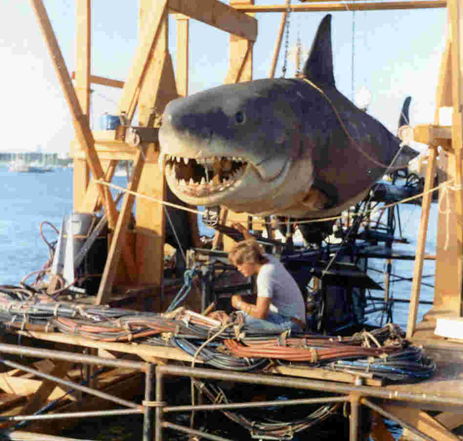 One of the original Bruces, staying dry above just some of the equipment needed to bring it to life. 