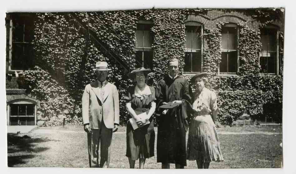 Graduation snapshot, circa 1930s, unknown photographer