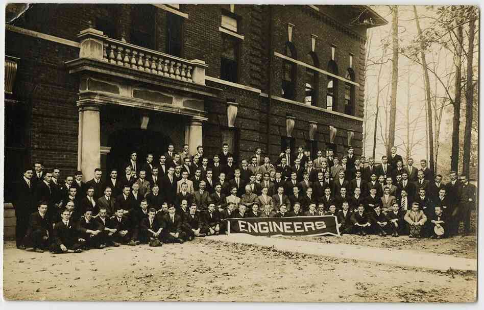 Engineering school portrait, early 20th century, unknown photographer