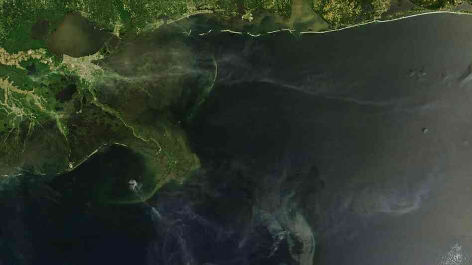 A NASA satellite captured this image of the BP oil spill on May 10. A NASA satellite captured this image of the BP oil spill on May 10.