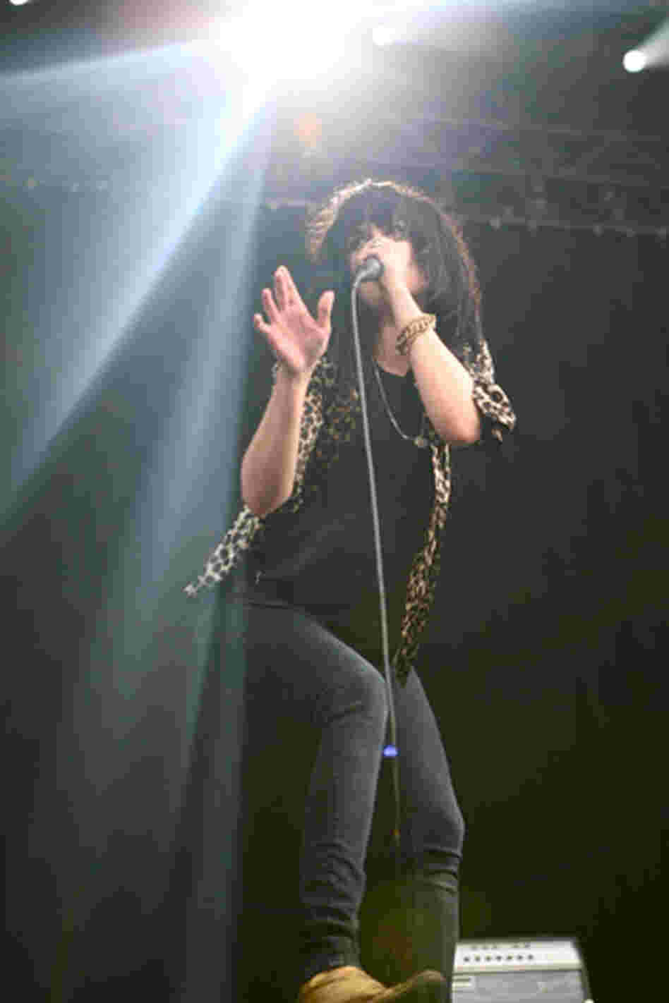 Alison Mosshart strikes a pose during The Dead Weather show on the main "What" stage. 