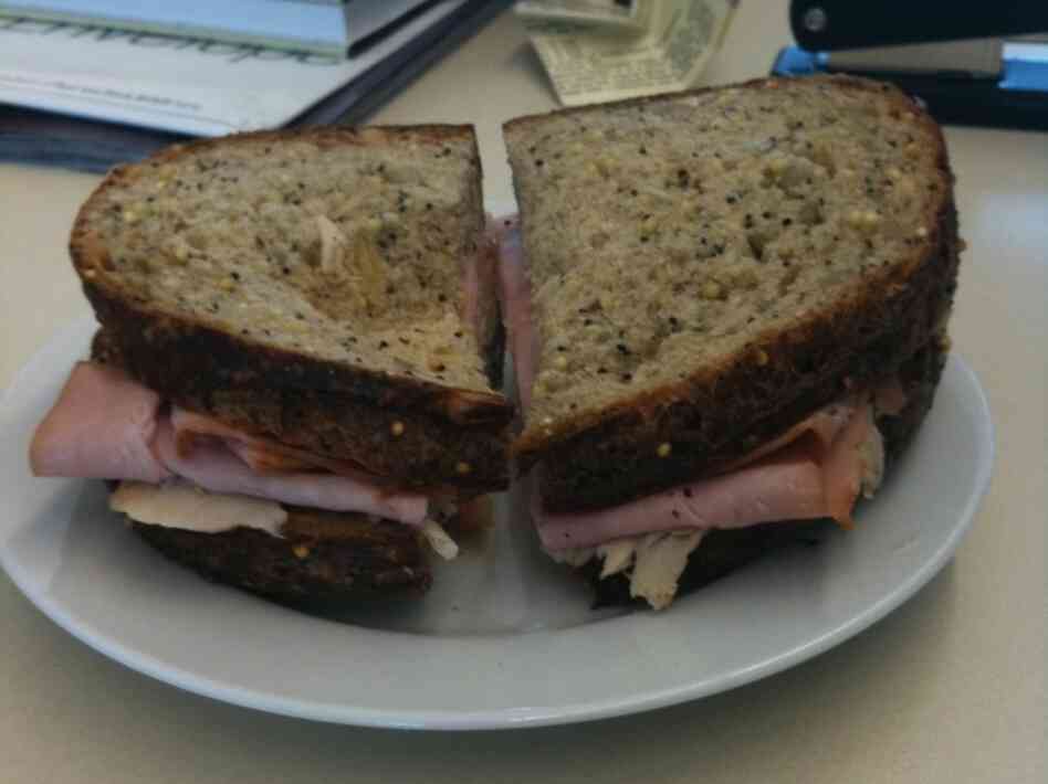 Peter Sagal's boring sandwich. Peter Sagal's boring sandwich.