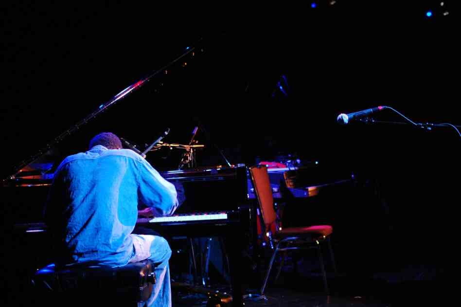 Matthew Shipp played a solo piano set at Le Poisson Rouge — his wildly point-of-departure take on "Fly Me To The Moon" was a highlight.