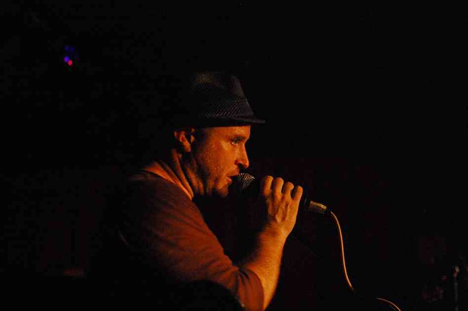 Ben Perowsky addresses the crowd after a set with his Moodswing Orchestra. Rapper TK Wonder's vocal turn enthralled the crowd.
