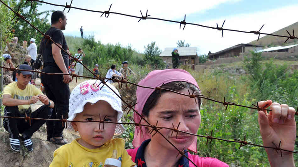 An ethnic Uzbek mother and daughter An ethnic Uzbek mother and daughter