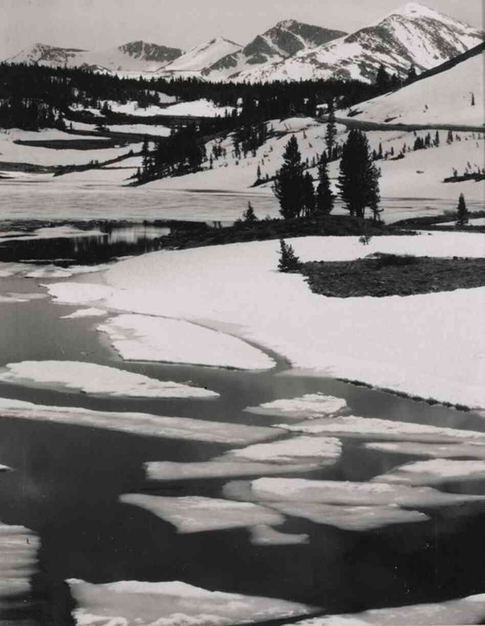 Ice Breaking on High Sierra Lake, unique Polaroid Type 52 print, est. $6,000-$9,000 