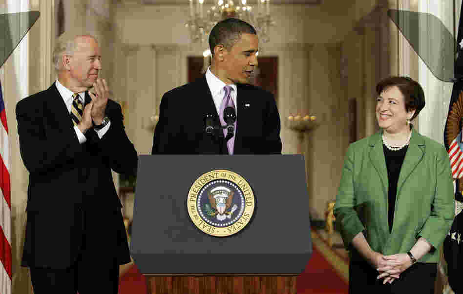 Obama introduces Kagan as his choice to replace retiring Supreme Court Justice John Paul Stevens in the East Room of the White House on May 10, as Vice President Joe Biden applaudes. 