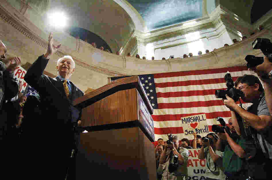 At the West Virginia Capitol in Charleston in September 2005, Byrd announced that he would run for re-election. Byrd's legislative career began in the West Virginia Legislature, where he served terms in both chambers. He also served six years in the U.S. House before becoming a U.S. senator.  