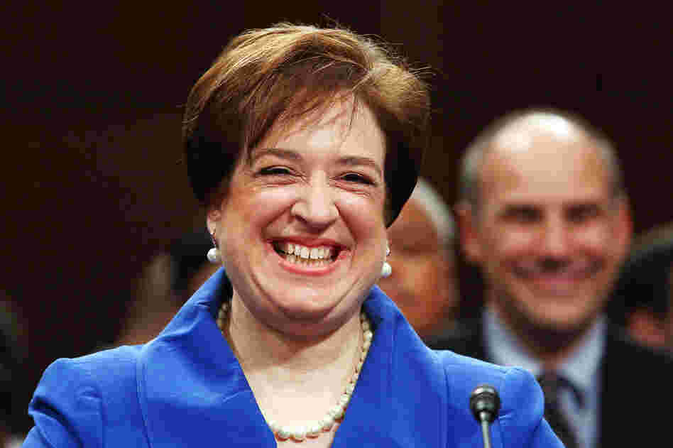 Kagan listens to opening statements by members of the Senate Judiciary Committee on the first day of her confirmation hearings. 