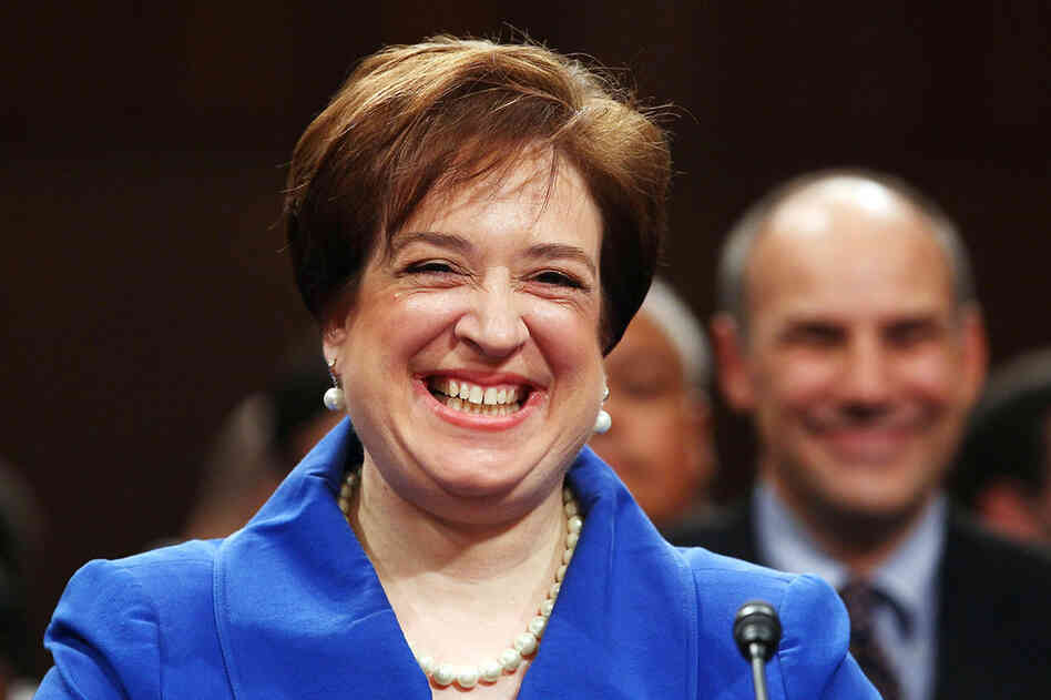 Kagan listens to opening statements by members of the Senate Judiciary Committee on the first day of her confirmation hearings. 