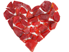 Heart made of broken glass Heart made of broken glass