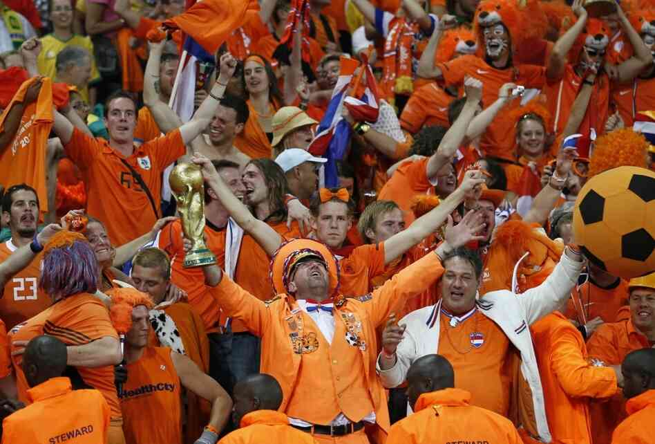 Netherlands' supporters celebrate after Netherlands' supporters celebrate after
