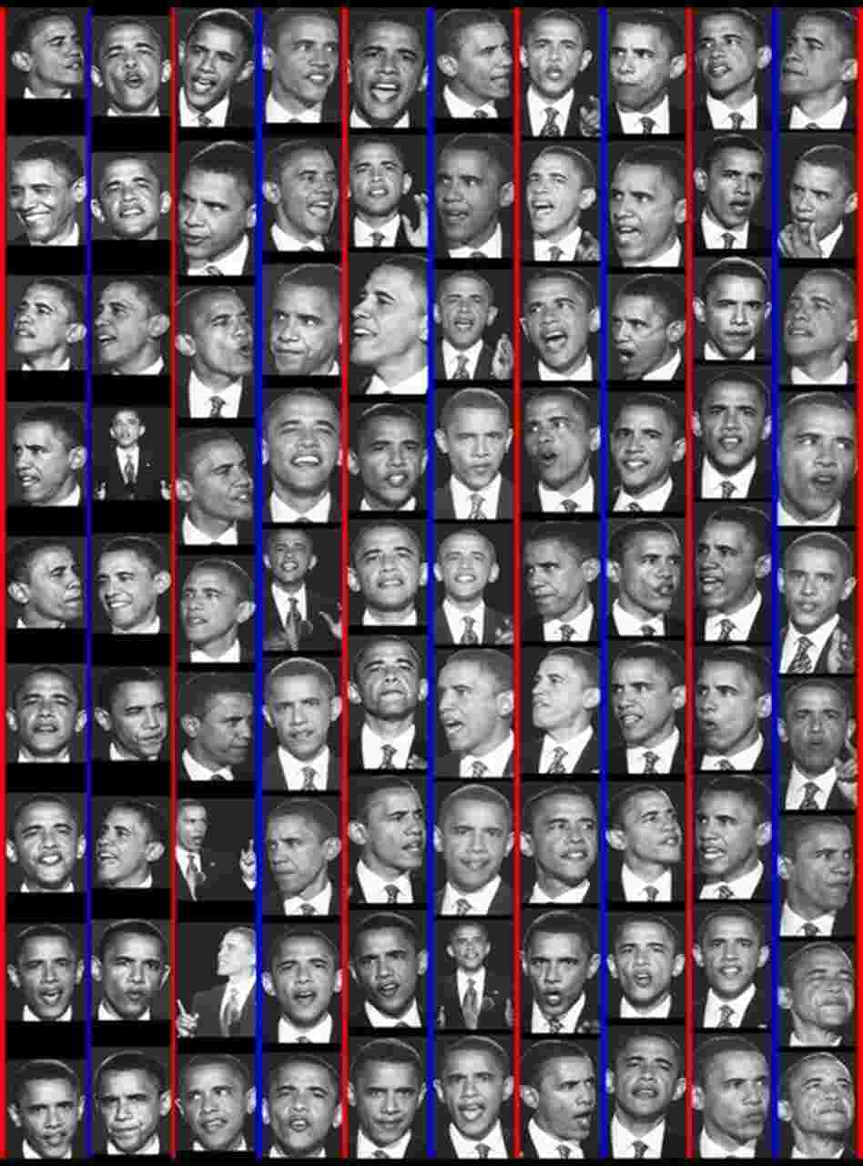 Portrait of thought — Obama inaguration, artist miki
