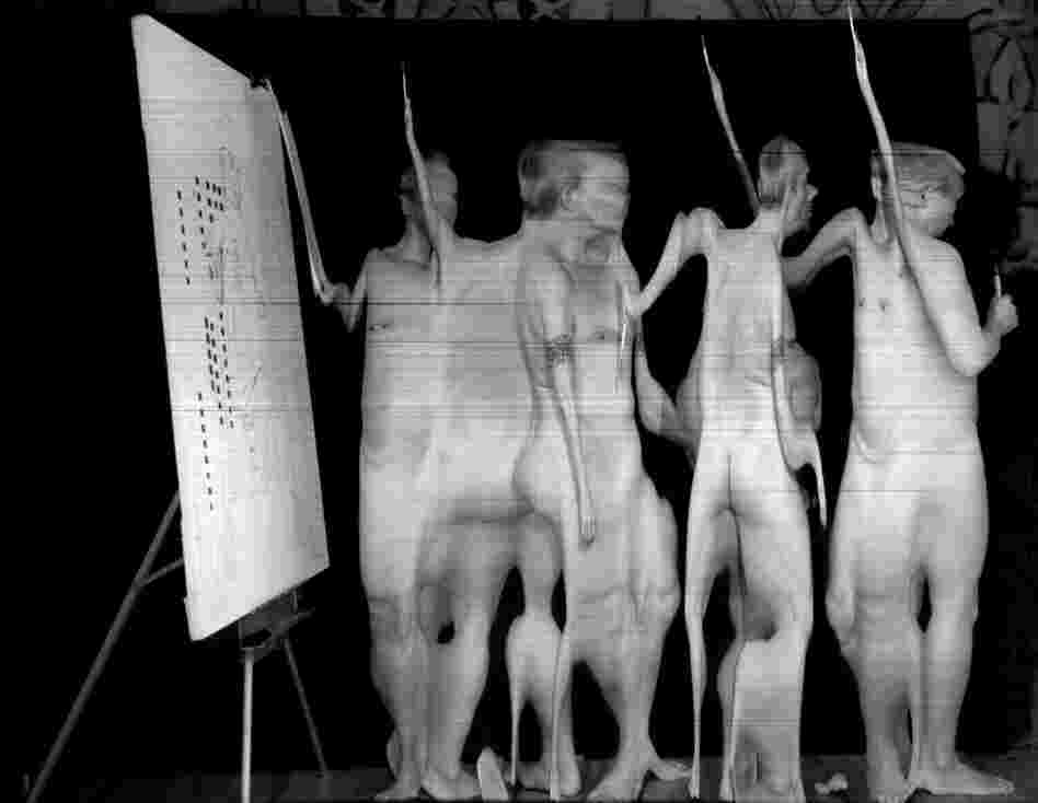 Artist and nodel, made with a 1940's 4 x 5 camera joined to a flat bed scanner, beaudaignault