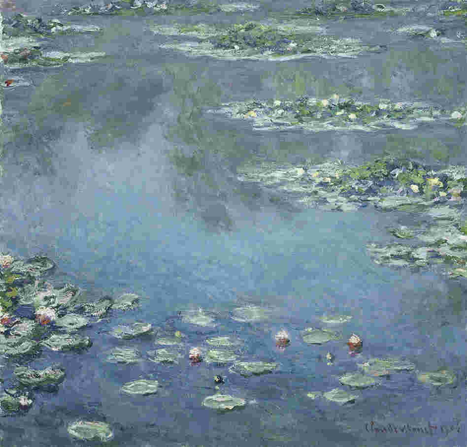 Water Lilies by Claude Monet, 1906. This was one of many in a series of paintings Monet did of the lily ponds surrounding his Giverny home. 
