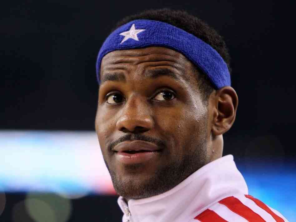 LeBron James at the 2010 NBA All-Star Game. LeBron James at the 2010 NBA All-Star Game.