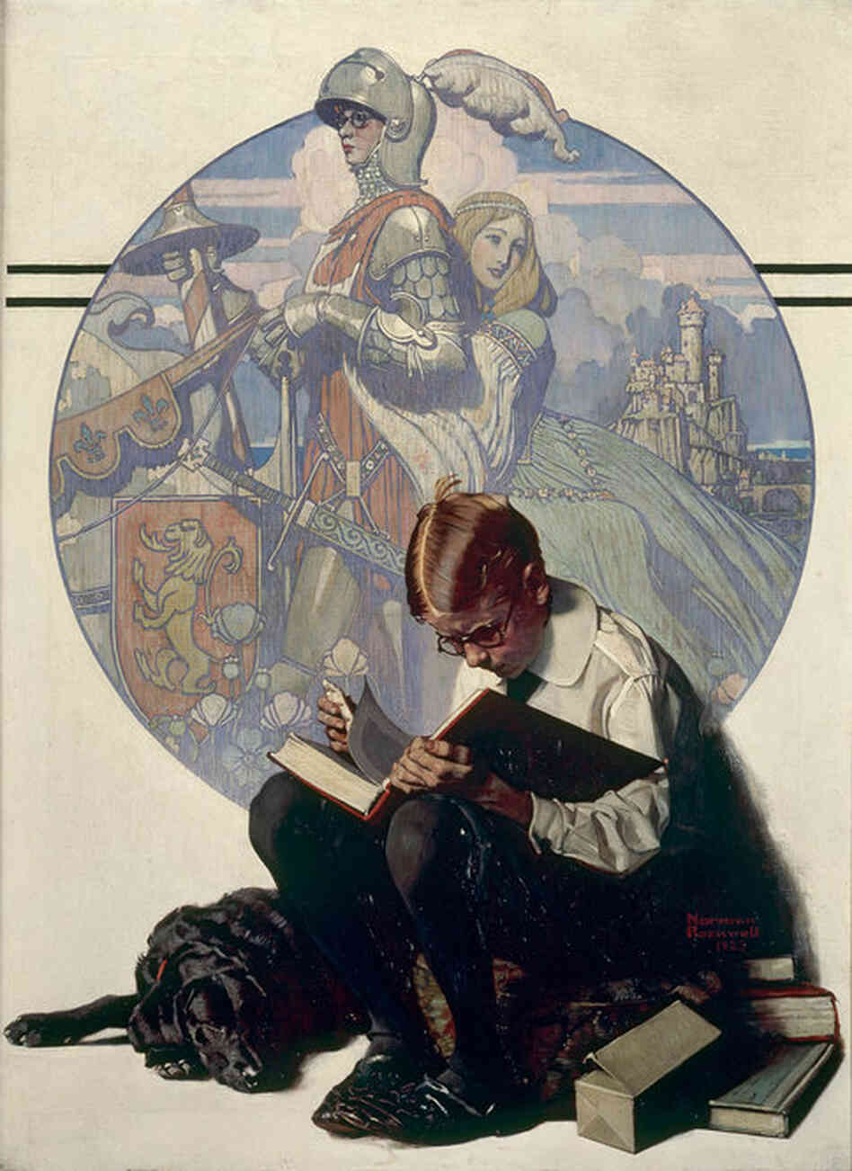 Boy Reading Adventure Story by Norman Rockwell, 1923. This painting celebrates imaginative flight and fantasy, two things that George Lucas prized in his Star Wars series. 