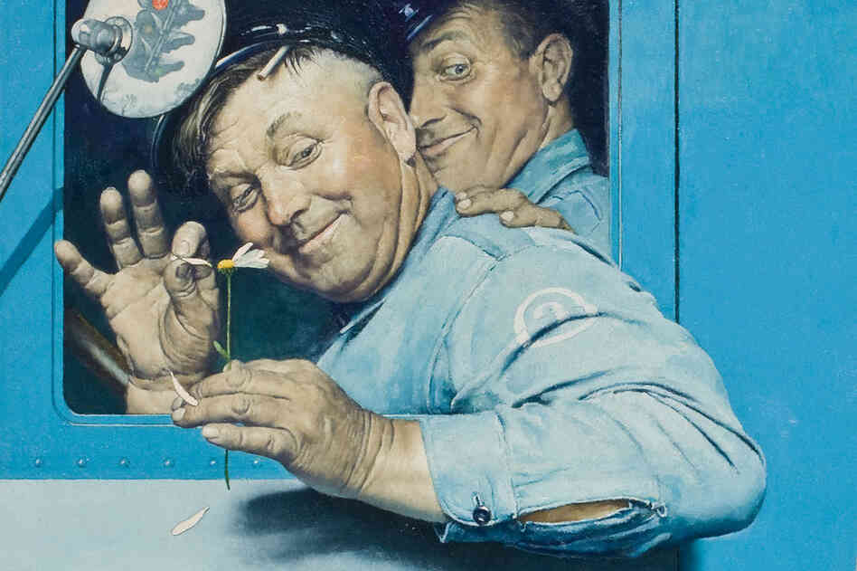 Detail of The Flirts by Norman Rockwell, 1941.