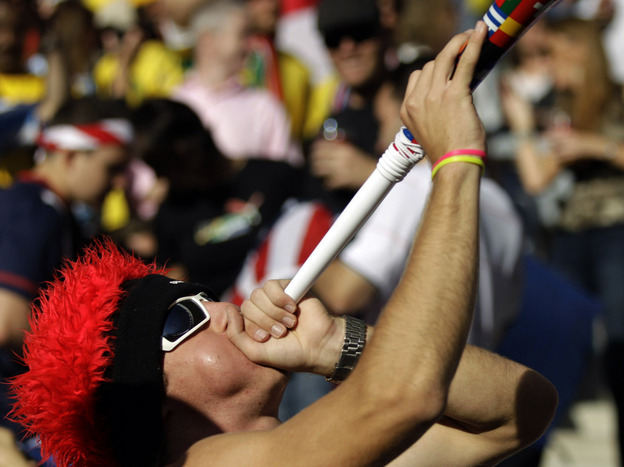 Losing your hearing from the vuvuzela at the World Cup may be the least of your worries. (AP)