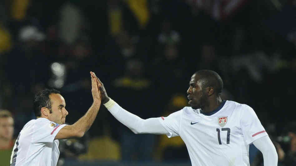 Landon Donovan and Jozy Altidore. Landon Donovan and Jozy Altidore.