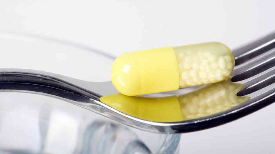 Capsule on a fork Capsule on a fork