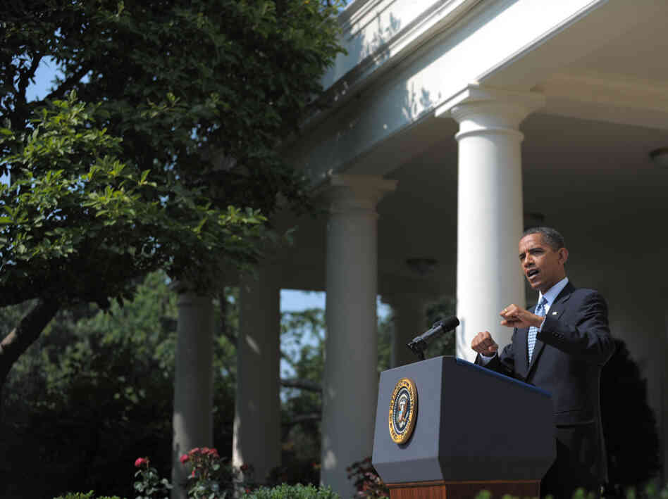 US President Barack Obama speaks on the US President Barack Obama speaks on the