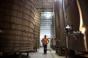 Owner Sam Calagione started Dogfish Head 15 years ago with two 15.5-gallon kegs. Now the brewery has more than a dozen 10,000-gallon tanks.
