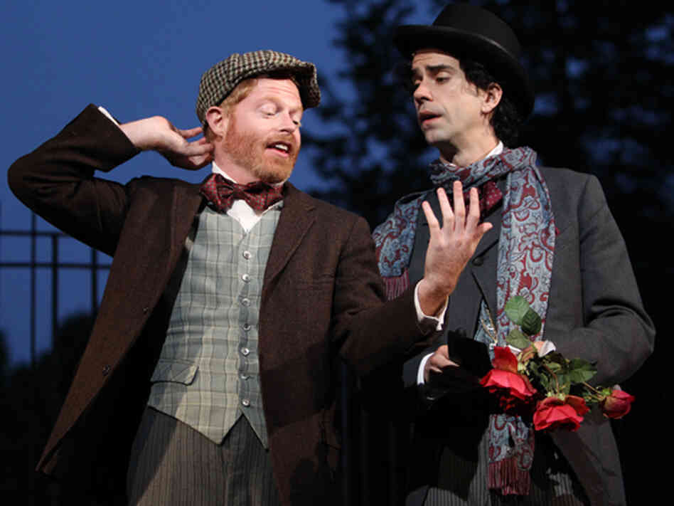 Jesse Tyler Ferguson and Hamish Linklater in The Merchant Of Venice Jesse Tyler Ferguson and Hamish Linklater in The Merchant Of Venice