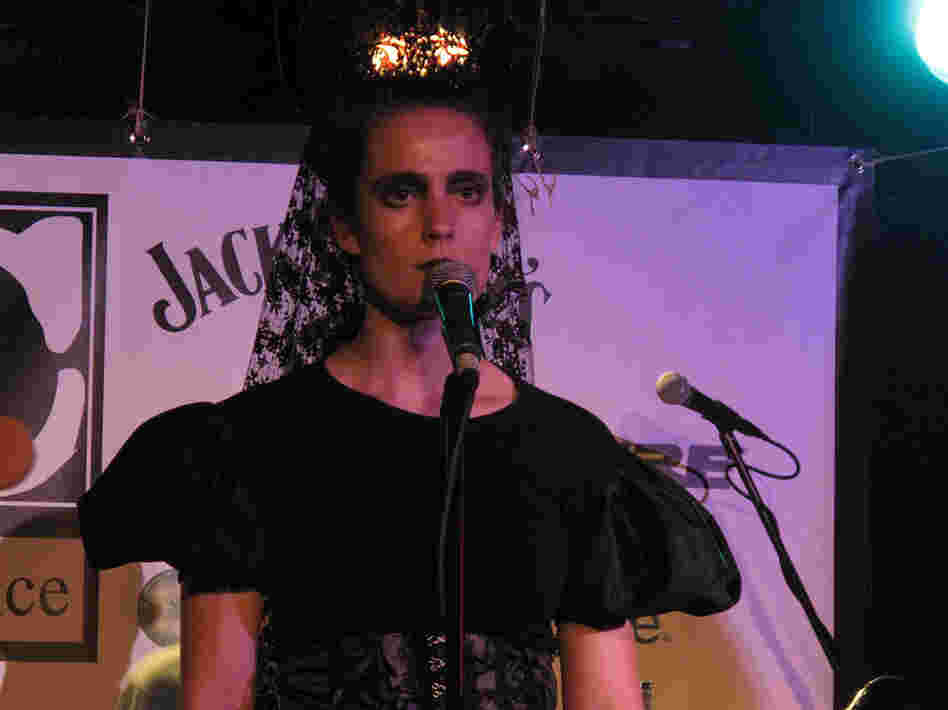 Ariadna, lead singer of the Spanish punk band Los Punsetes, stunned with her immobile presence.