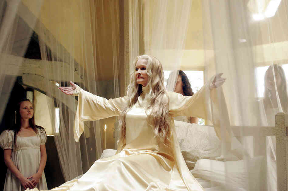 Giving a woman a man's role isn't always empowering. In the 1973 film The Wicker Man, Lord Summerisle leads a pagan society that practices human sacrifice, but the movie ends with a Christian appeal and a foreshadowing of Summerisle's downfall. In the 2006 remake, the Lord has become a Sister (Ellen Burstyn), and the women she leads seduce men and lead them to their deaths. (Alan Markfie...
