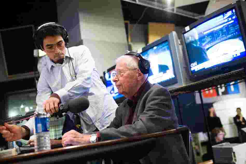 Schorr covers the 2006 U.S. House elections from NPR's Studio 4A on Nov. 7, 2006. Schorr worked primarily as a senior news analyst for NPR after leaving CNN in 1985.