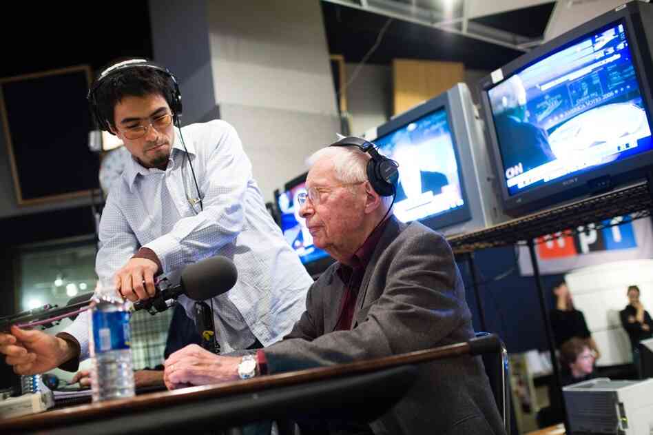 Schorr covers the 2006 U.S. House elections from NPR's Studio 4A on Nov. 7, 2006. Schorr worked primarily as a senior news analyst for NPR after leaving CNN in 1985.